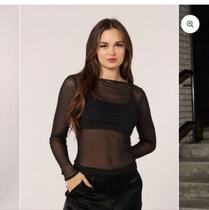 YoungLA Black Sheer Fitted Shirt